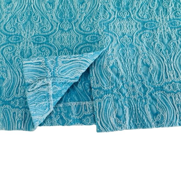 Lulu B Turquoise & White Patterned Skirt Size 10 - Picture 6 of 11